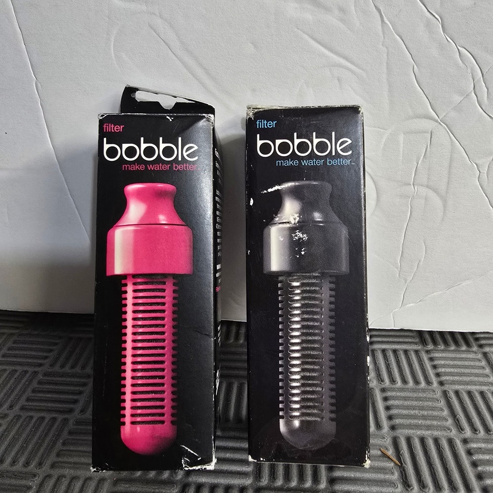 Lot of 2 Bobble Water Bottle Replacement Filters Pink Black Carbon NSF Certified